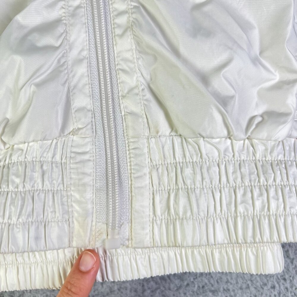 Southpole Jacket Womens 1X White Gold Full Zip Hooded Windbreaker Y2K Retro - Picture 11 of 14